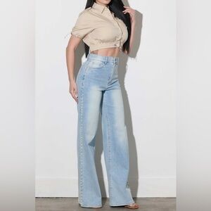 Vibrant M.i.U Pearl High Rise Wide Leg Jeans